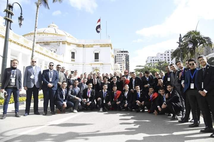 فعاليات زيارة إتحاد طلاب جامعة المنصورة لمجلس النواب المصري