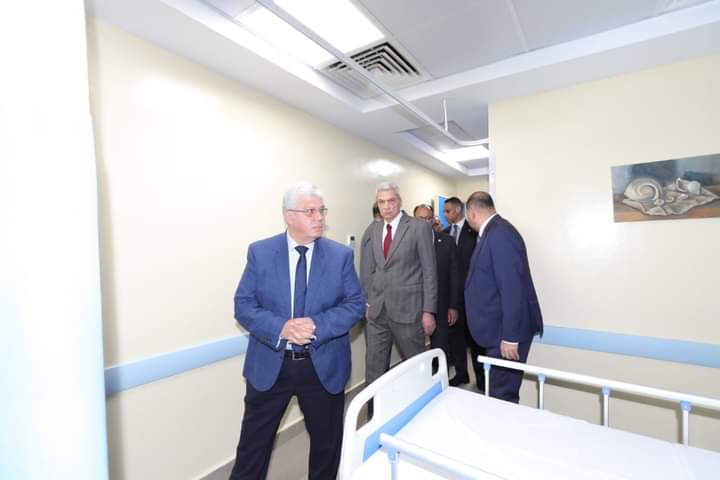 وزير التعليم العالي ورئيس جامعة حلوان يفتتحان المرحلة النهائية لأعمال تطوير مستشفى بدر الجامعي