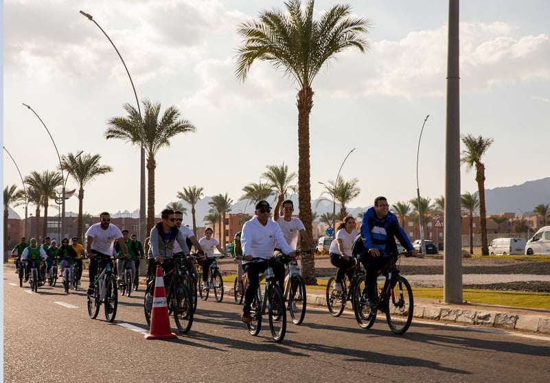 جامعة الملك سلمان الدولية تنظم "ماراثون" سباق الدراجات الهوائية بشرم الشيخ