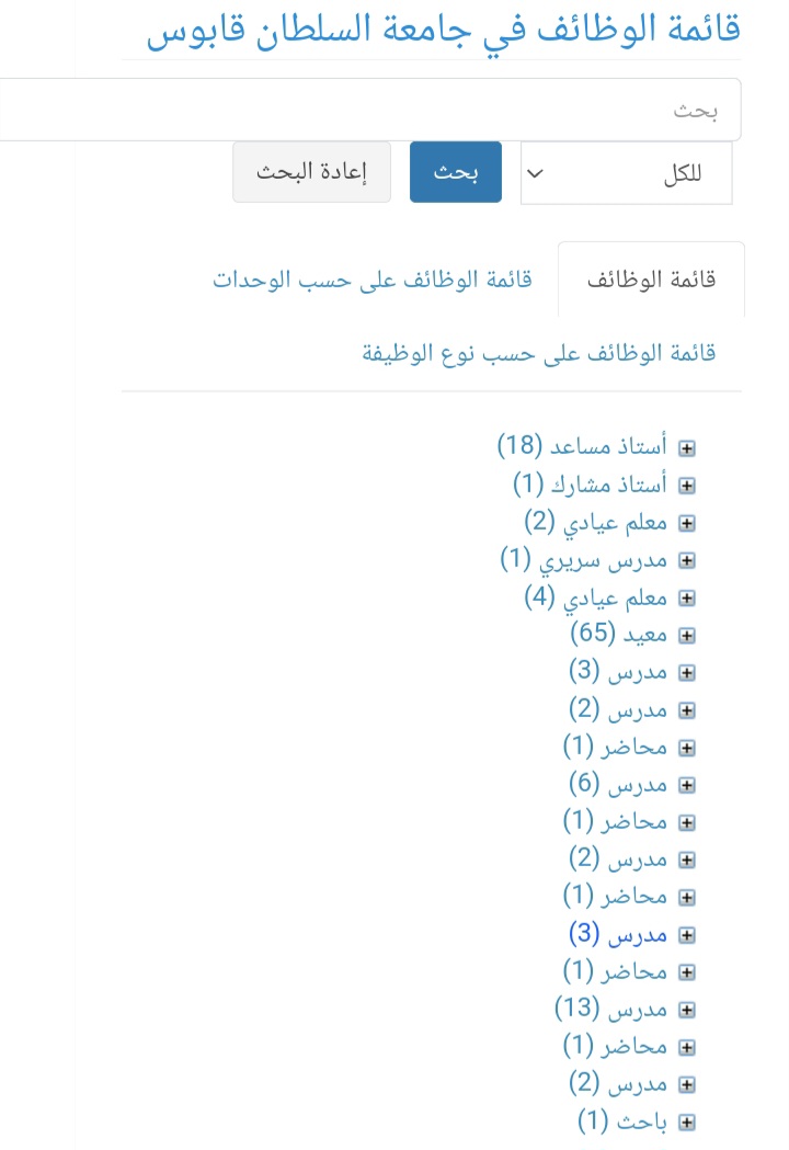 وظائف جامعة السلطان قابوس