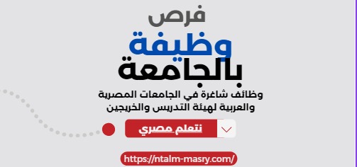 وظيفة بالجامعة - نتعلم مصري