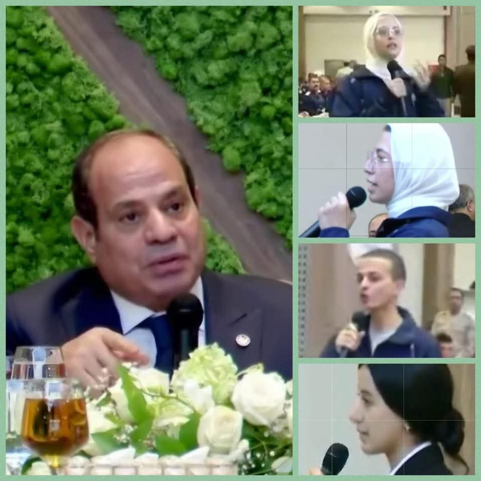 الرئيس السيسي يشيد بطلاب جامعة القاهرة المشاركين في فترة المُعايشة بالأكاديمية العسكرية