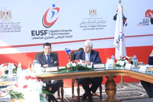 وزير التعليم العالى يترأس اجتماع مجلس إدارة الاتحاد الرياضى المصرى للجامعات بحضور وزير الشباب