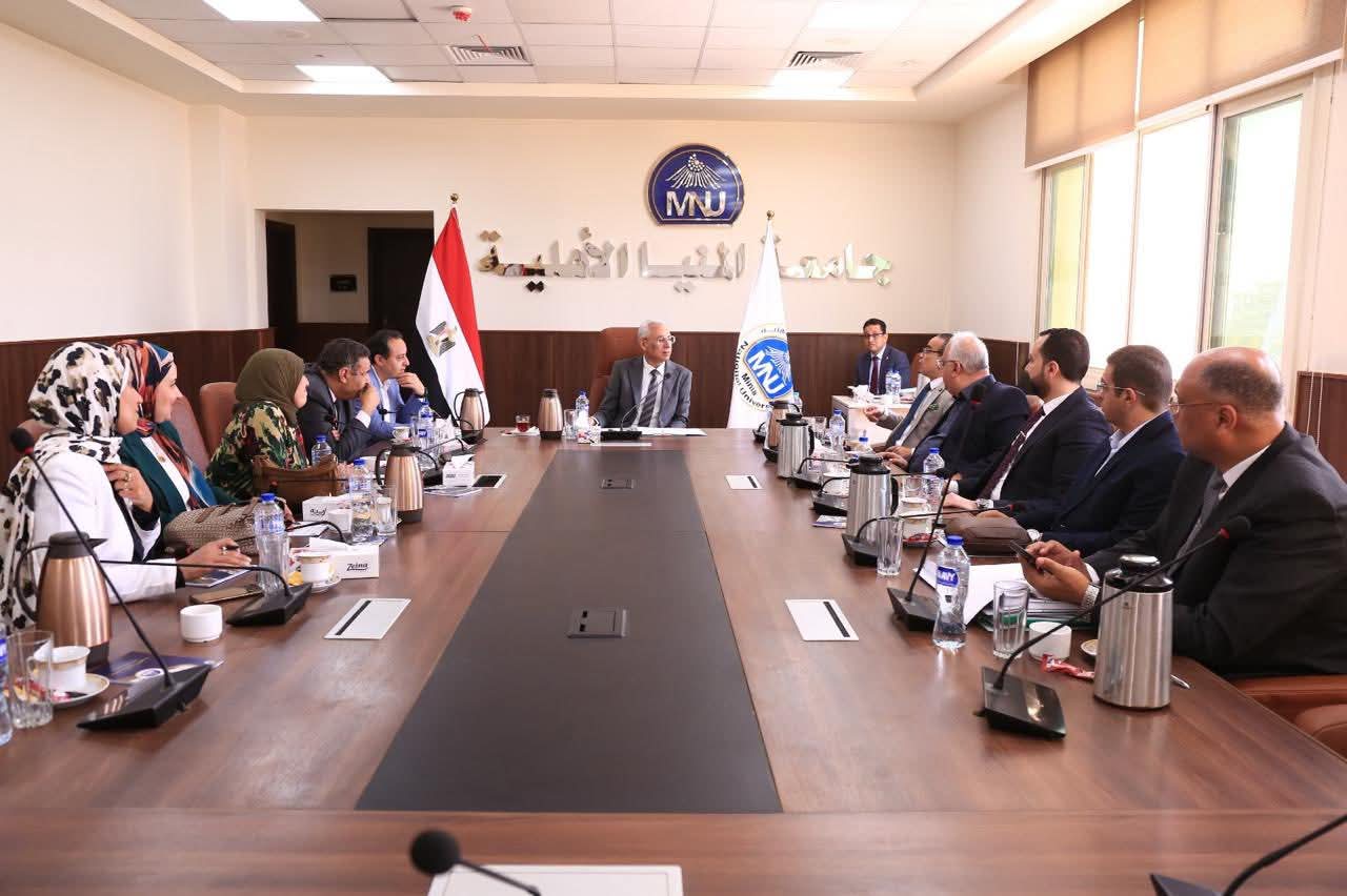 مجلس جامعة المنيا الأهلية يناقش الاستعدادات لامتحانات الفصل الدراسي الثاني