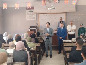 رئيس جامعة بنها يلتقى بأعضاء هيئة التدريس والطلاب بكلية الآداب