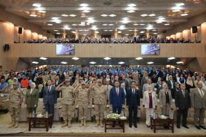 محافظ القليوبية ورئيس جامعة بنها ورئيس أركان قوات الدفاع الشعبي والعسكري يشهدون الندوة التثقيفية الـ94