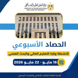 الحصاد الأسبوعي لأنشطة وزارة التعليم العالي والبحث العلمي.. تعاون دولي وتطوير مستمر لدعم منظومة الجامعات
